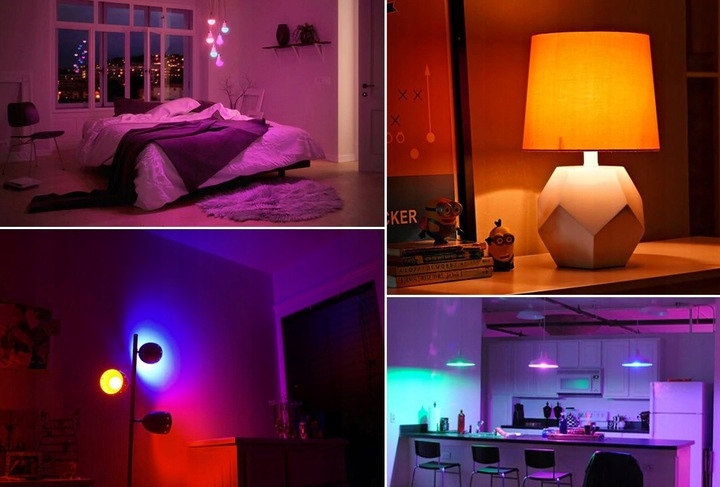 Żarówka LED E27 G45 4,8W RGB+WW RGBW z pilotem IR Marka LED-ONE