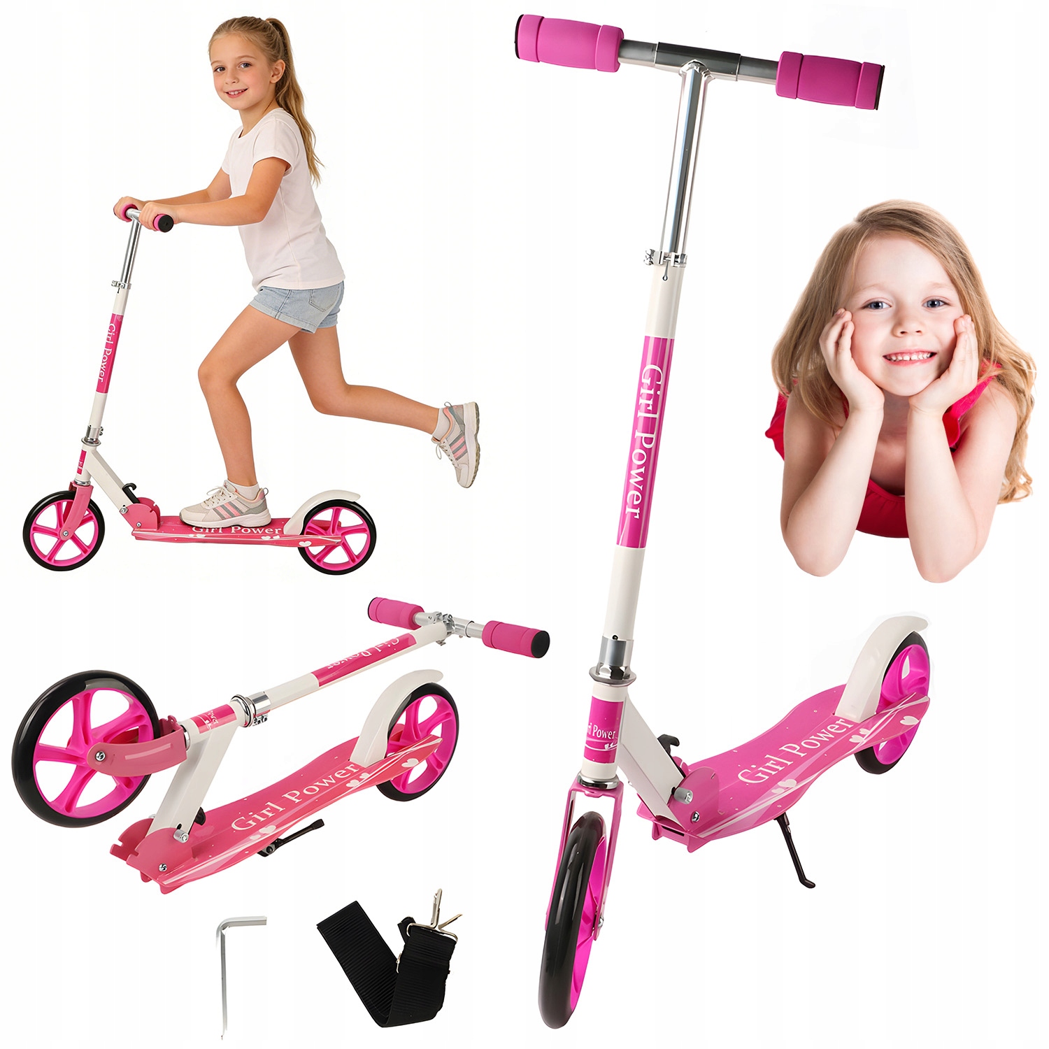 Hulajnoga Dwukołowa Księżniczki Dla Dzieci Składana Lekka Miejska