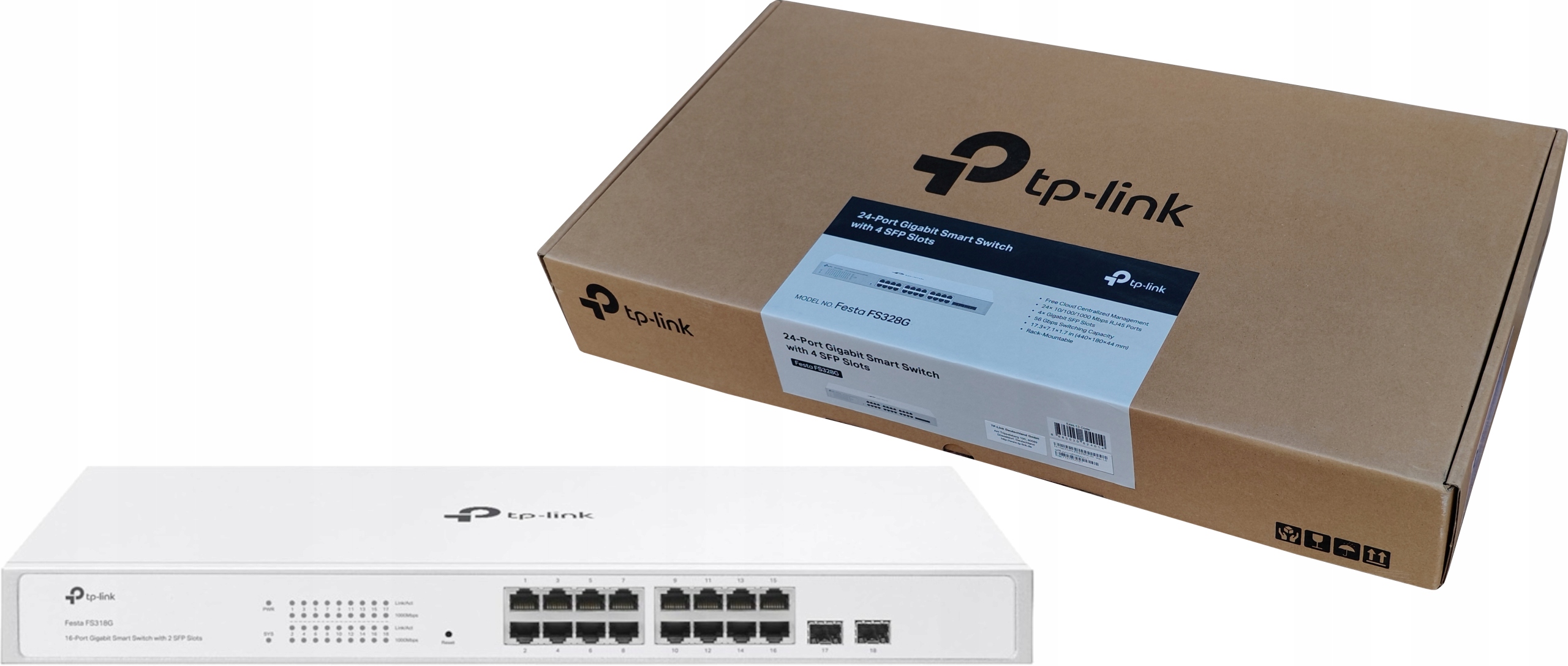 Przełącznik Sieciowy Tp-link Festa FS328G 28-PORTOWY Smart Switch Biały