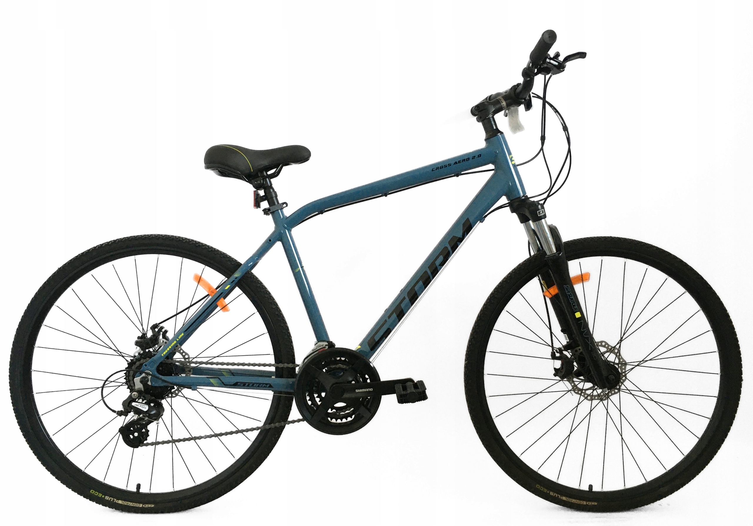 Rower Storm Cross Aero 2.0 Man popiel/czarny/żółty 19