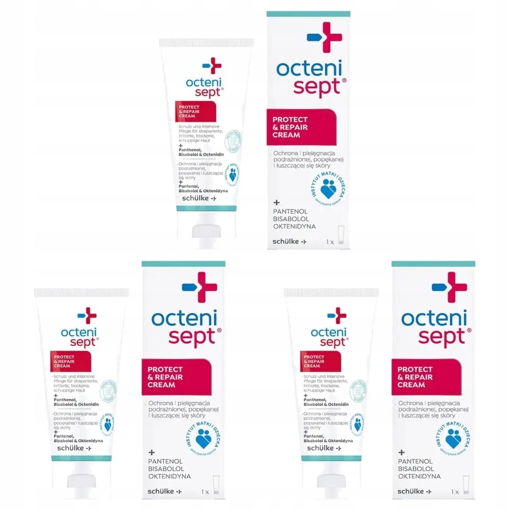 3x Octenisept Protect & Repair Cream, 50 ml