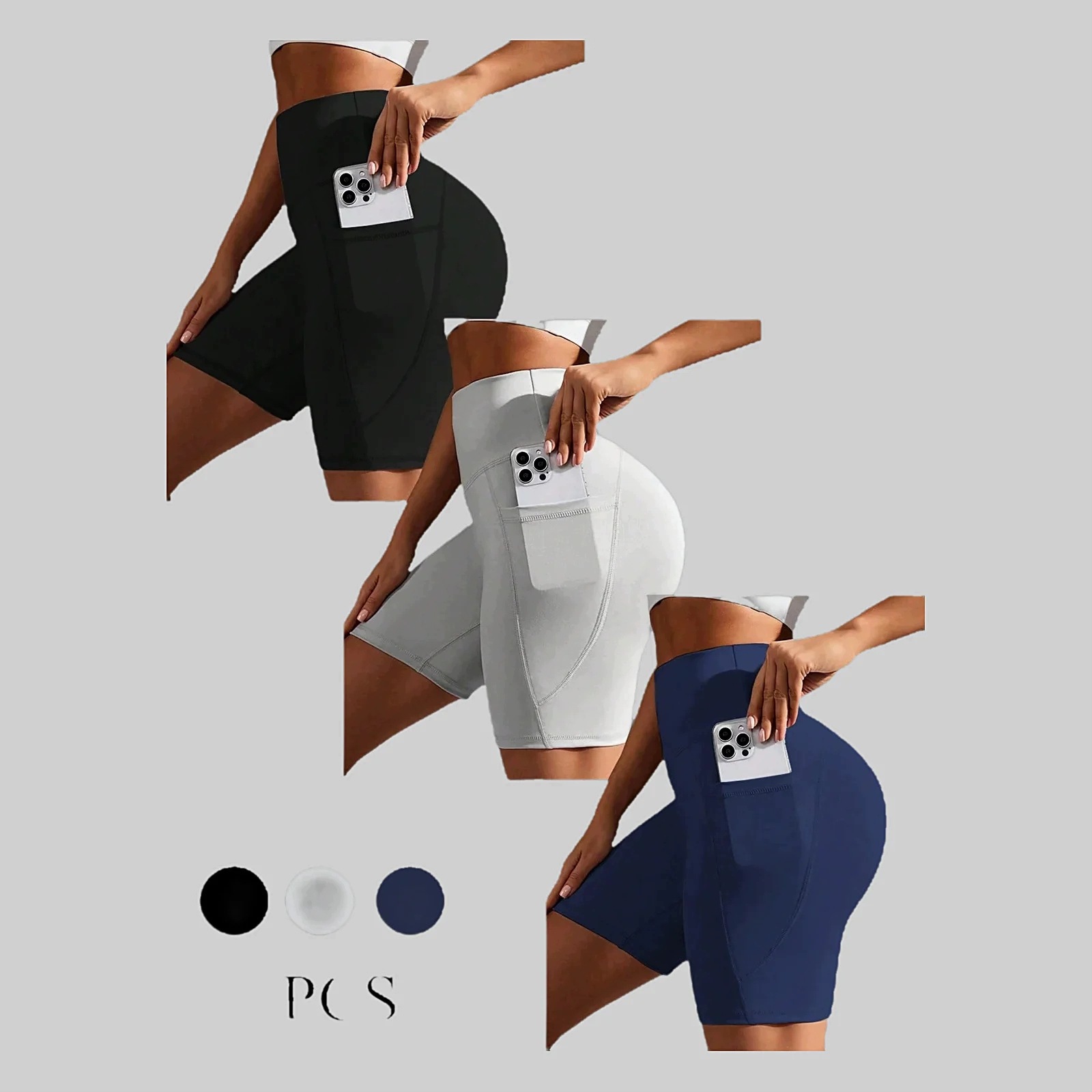 Legginsy Kolarki sportowe treningowe z kieszeniami 3-PAK XL 42