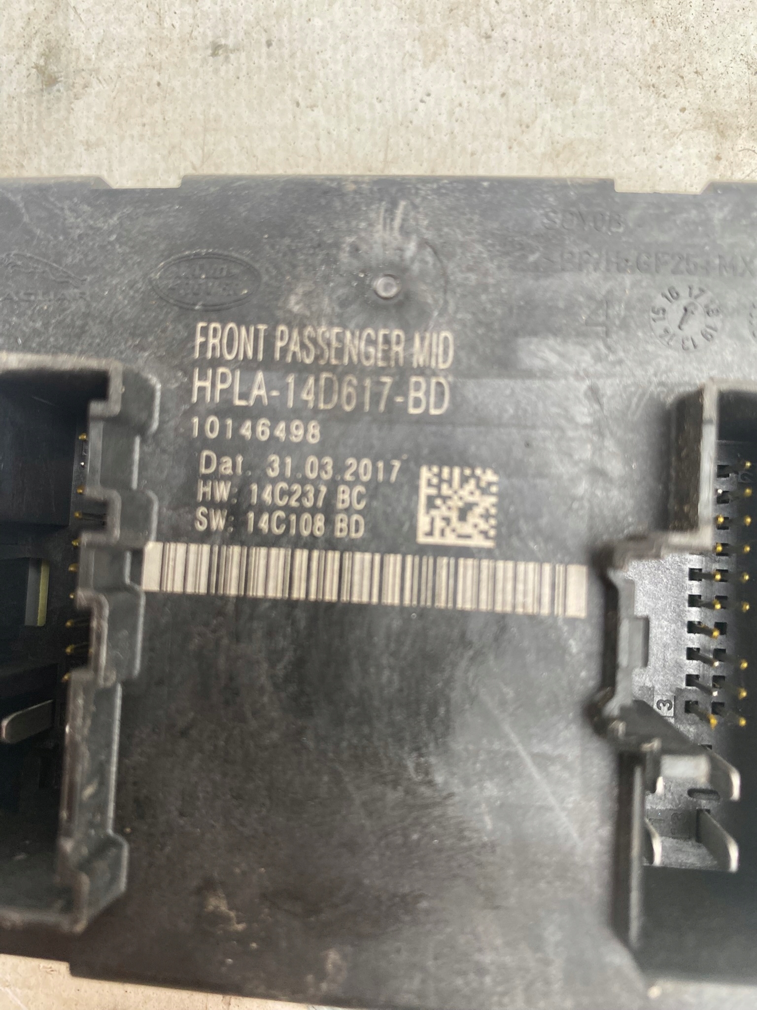 RANGE ROVER SPORT L494 control unit module door of left PRZEDNICH left front