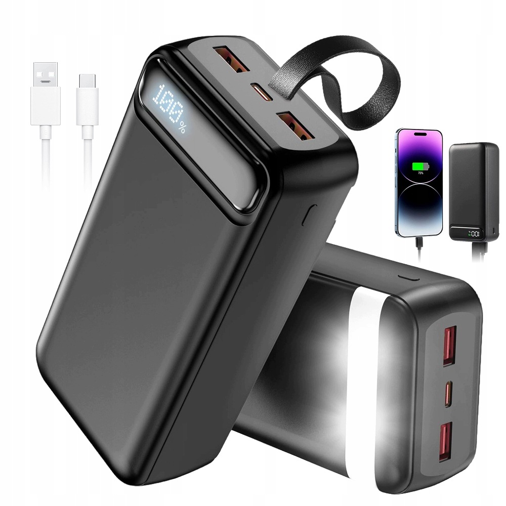 Powerbanka 50000 Mah 3 Výstupy 22.5 W Rychlé Nabíjení Pro Mobilní Zařízení