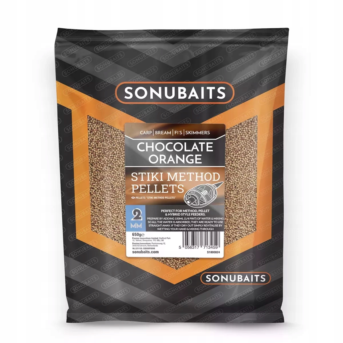 Sonubaits Stiki Method Pellets 2mm 650g Chocolate Orange [S1800024]
