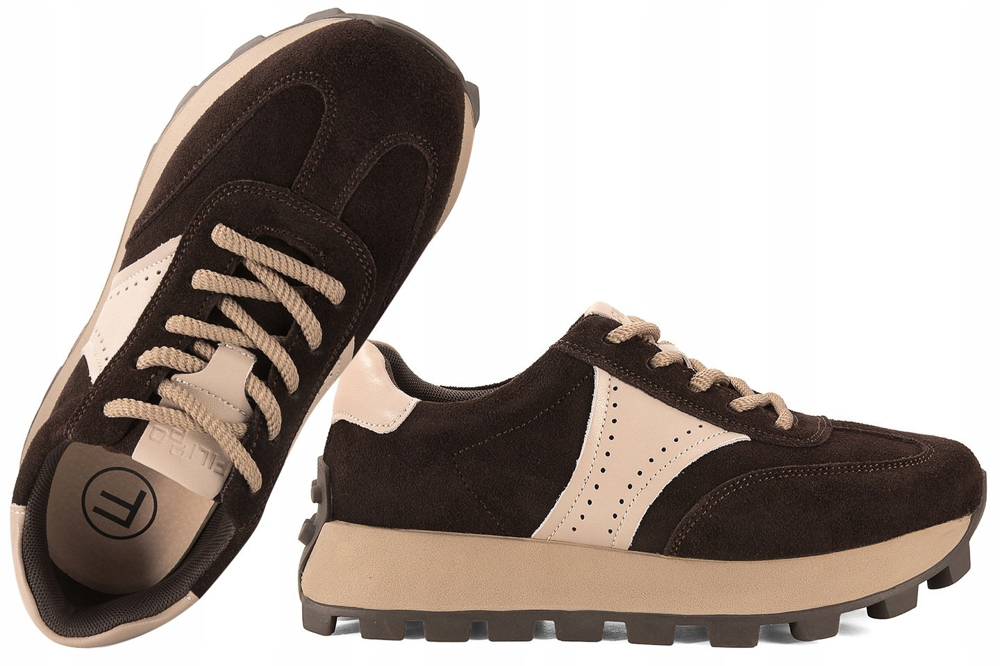 Filippo DP7976 Dámské Sportovní Polobotky, Tenisky Na Platformě, Kožené, Velikost 39