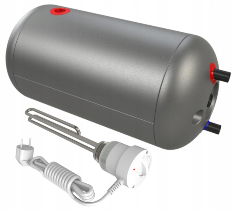 Bojler Grzałka 2 kW Elektromet cwu podwójna wężownica Wgj 160 l poziomy