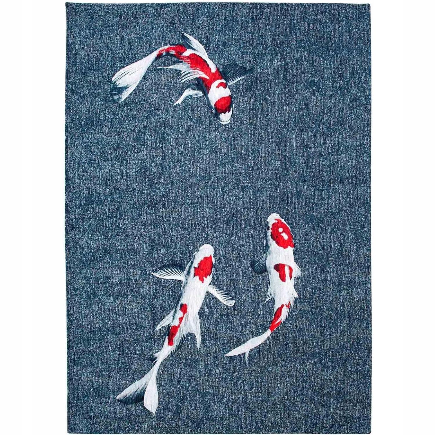 Koberec Louis de Poortere Pop Koi Japanese obdélník tyrkysový obývací pokoj 140x200