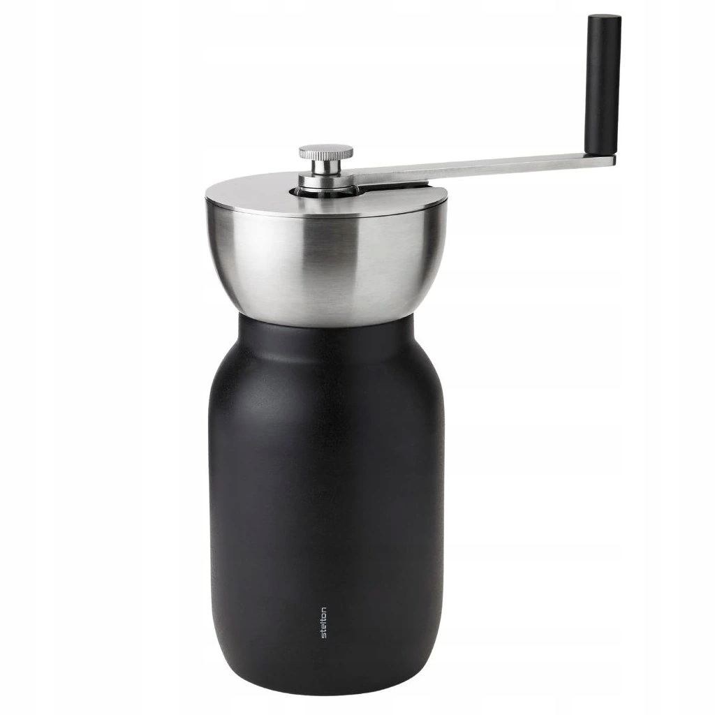 Stelton Collar Ruční mlýnek na kávu stříbrný černý