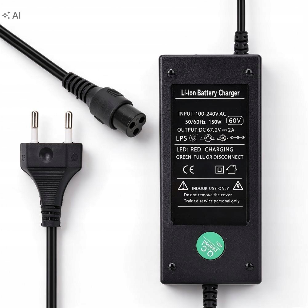 Ładowarka do hulajnogi elektrycznej 60V 12AH DC67.2V 2A uniwersalna
