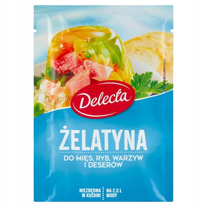 20 Sztuk Delecta Żelatyna Spożywcza 50G