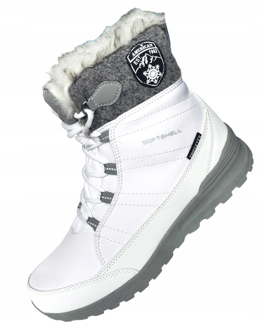 American Club dámské sněhule na zimu SN26/23 bílé velikost 38