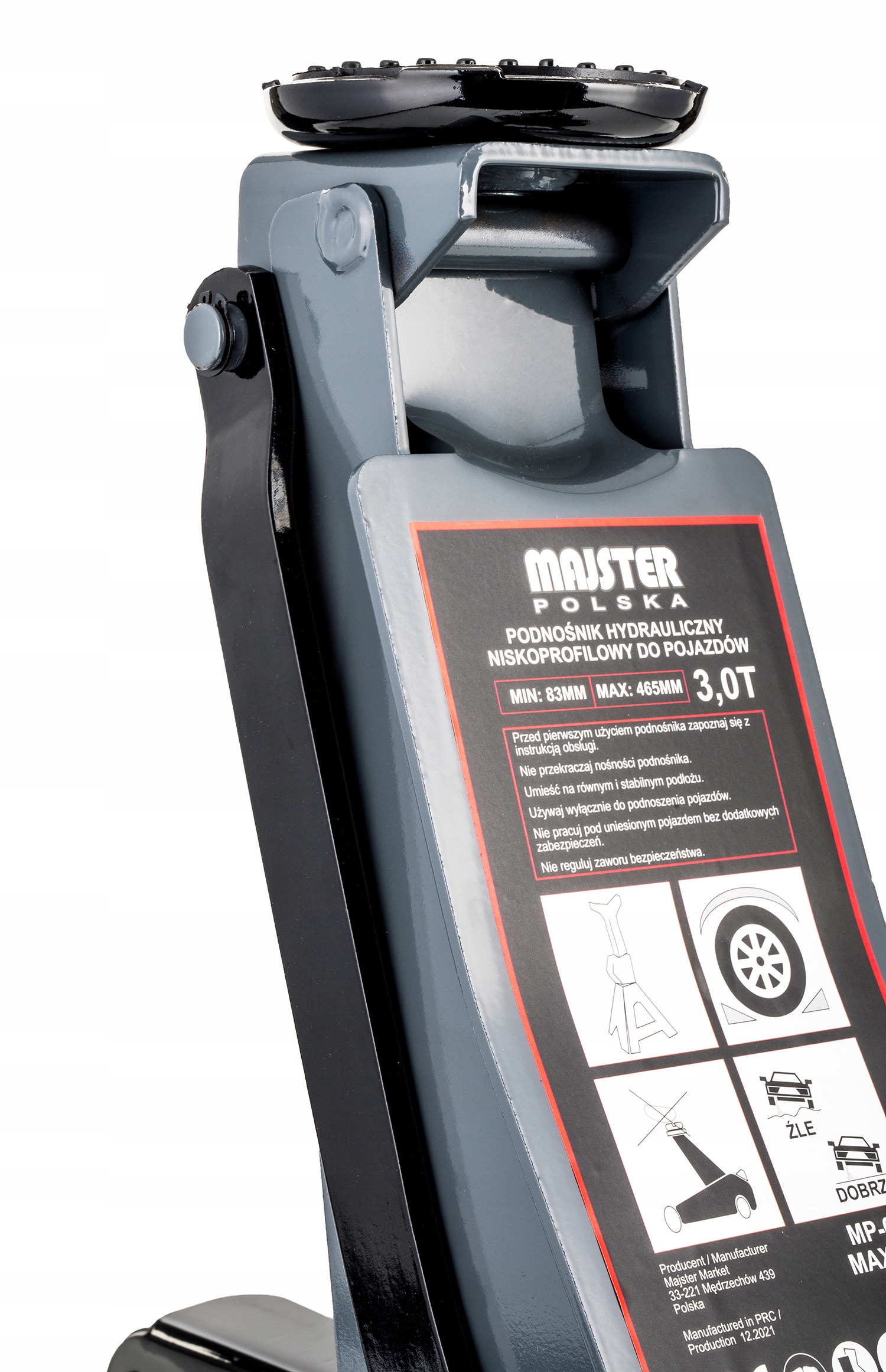 PODNOSNIK 3T NISKOPROFILOWY 2 TLOKOWY ZABA LEWAREK Minimum Lifting Height 83 mm