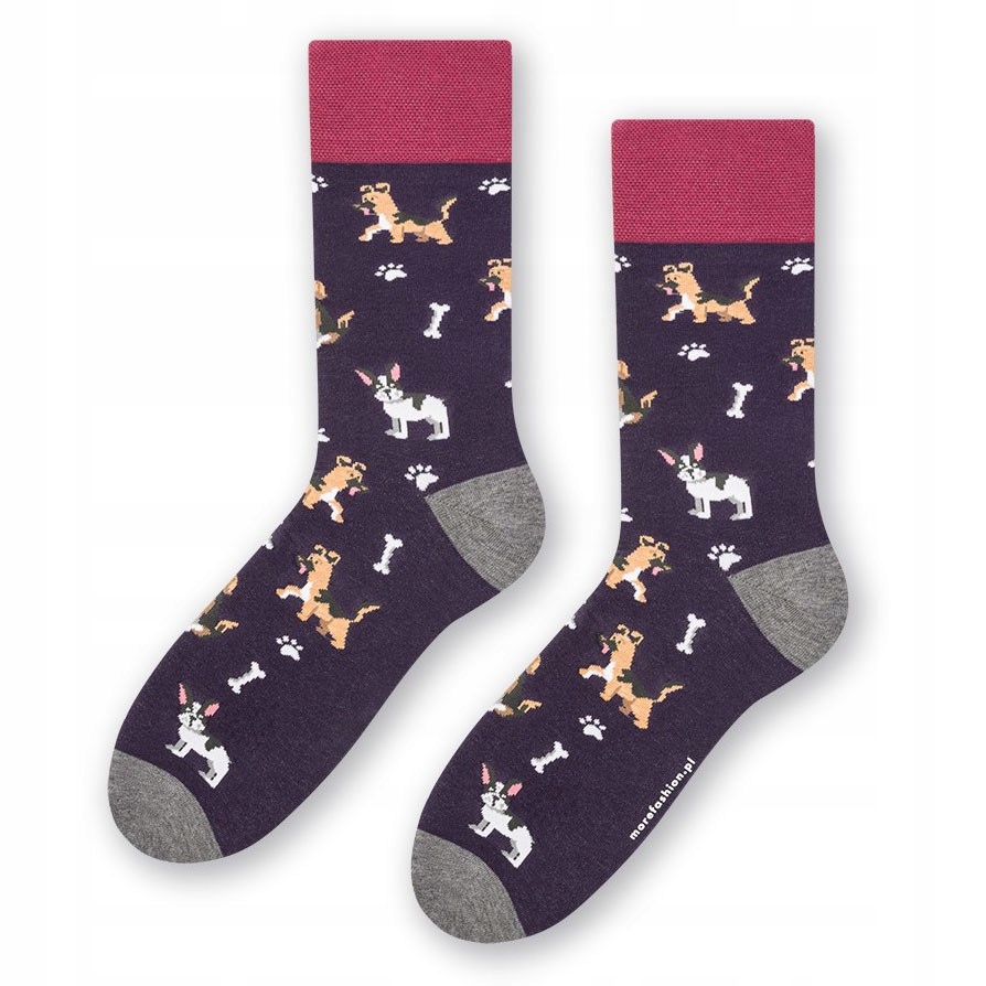 

Kolorowe skarpety męskie w psy, dogs SK274 39-42