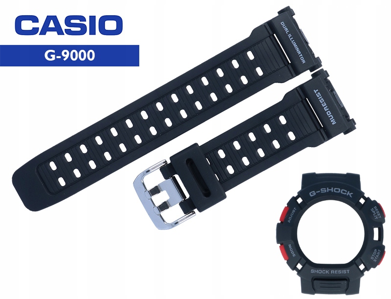 Komplet Bezel a Pásek Casio G-Shock! G-9000 G-9000-1V Originální
