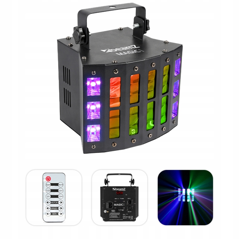 Reflektor DERBY LED STROBO DMX pilot Mobilny DJ