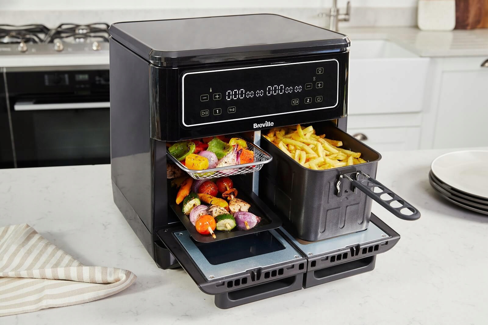 BREVILLE Frytkownica Halo Flexi 11L Cyfrowa Podwójna Komora 2400W Wersja 2 — miniatura 16