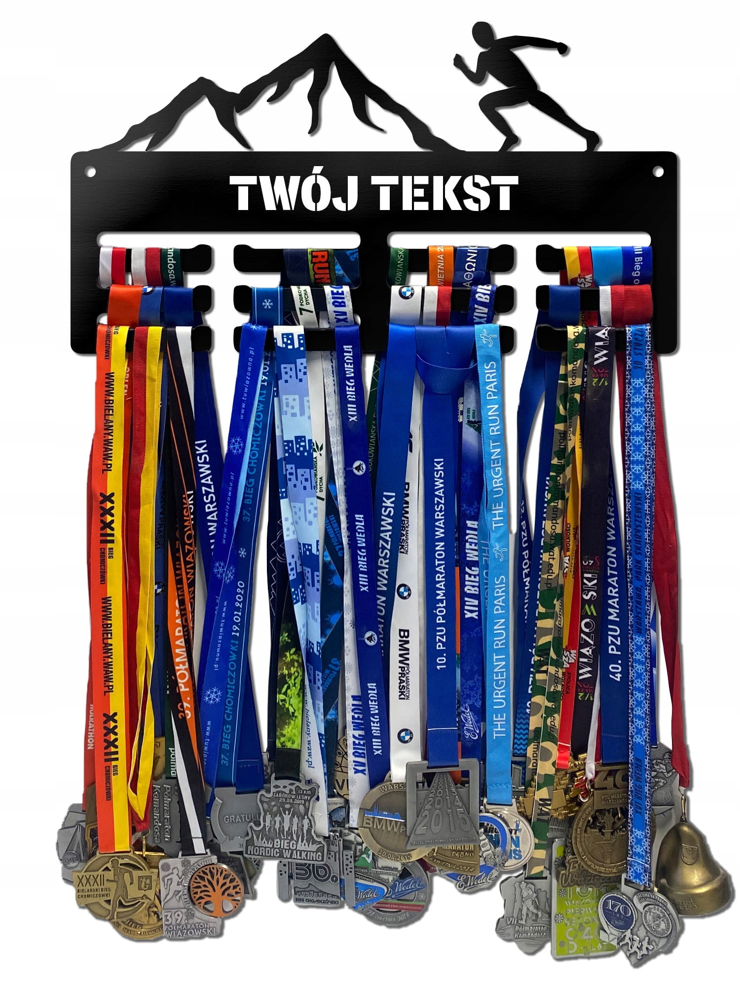 Wieszak na medale Góry Run twoje imię dowolny tekst 79.1