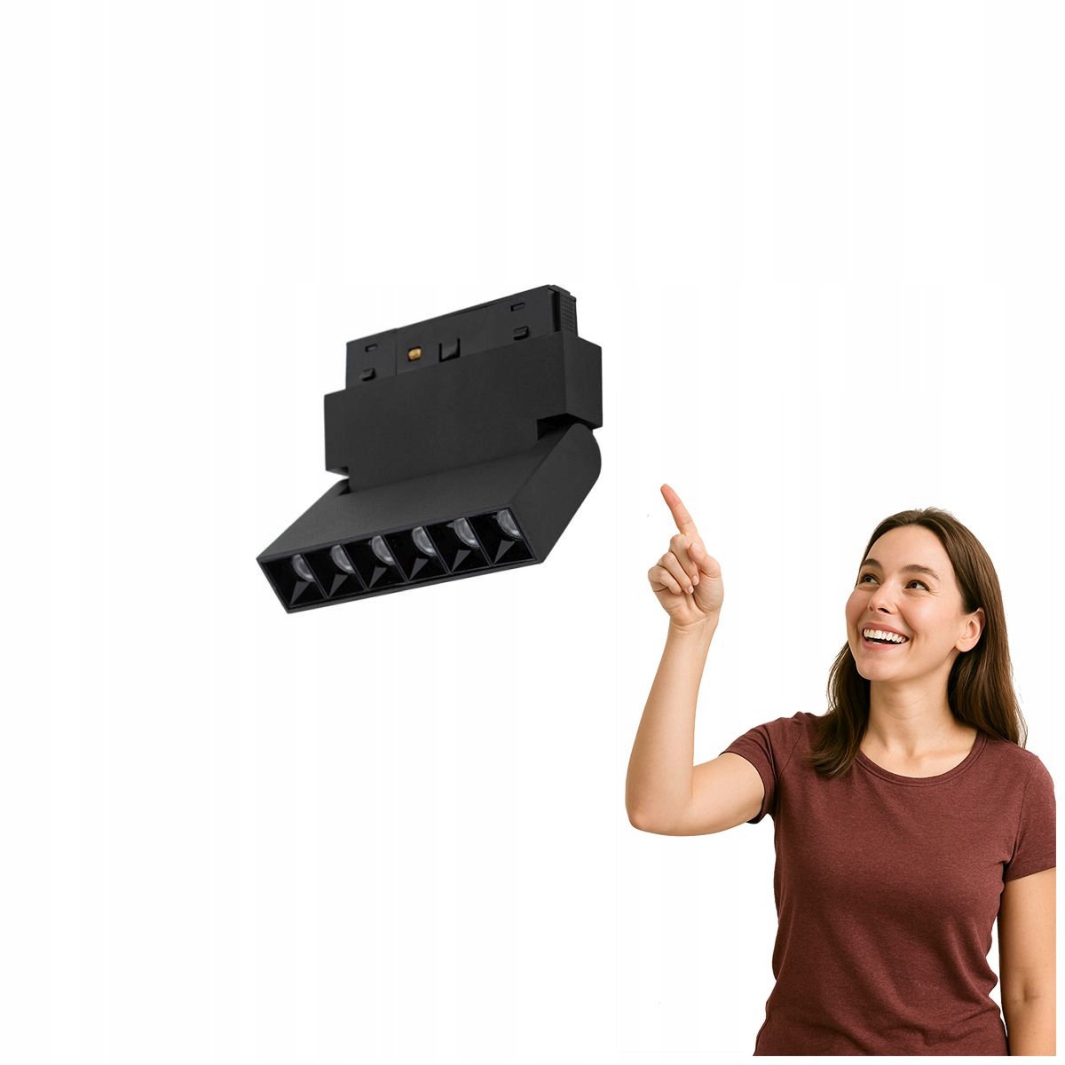 Led směrová lampa 6W teplá Magnetic Norman černá Italux