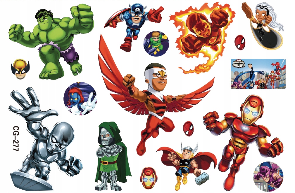 

Tatuaże zmywalne dla dzieci Avengers CG277