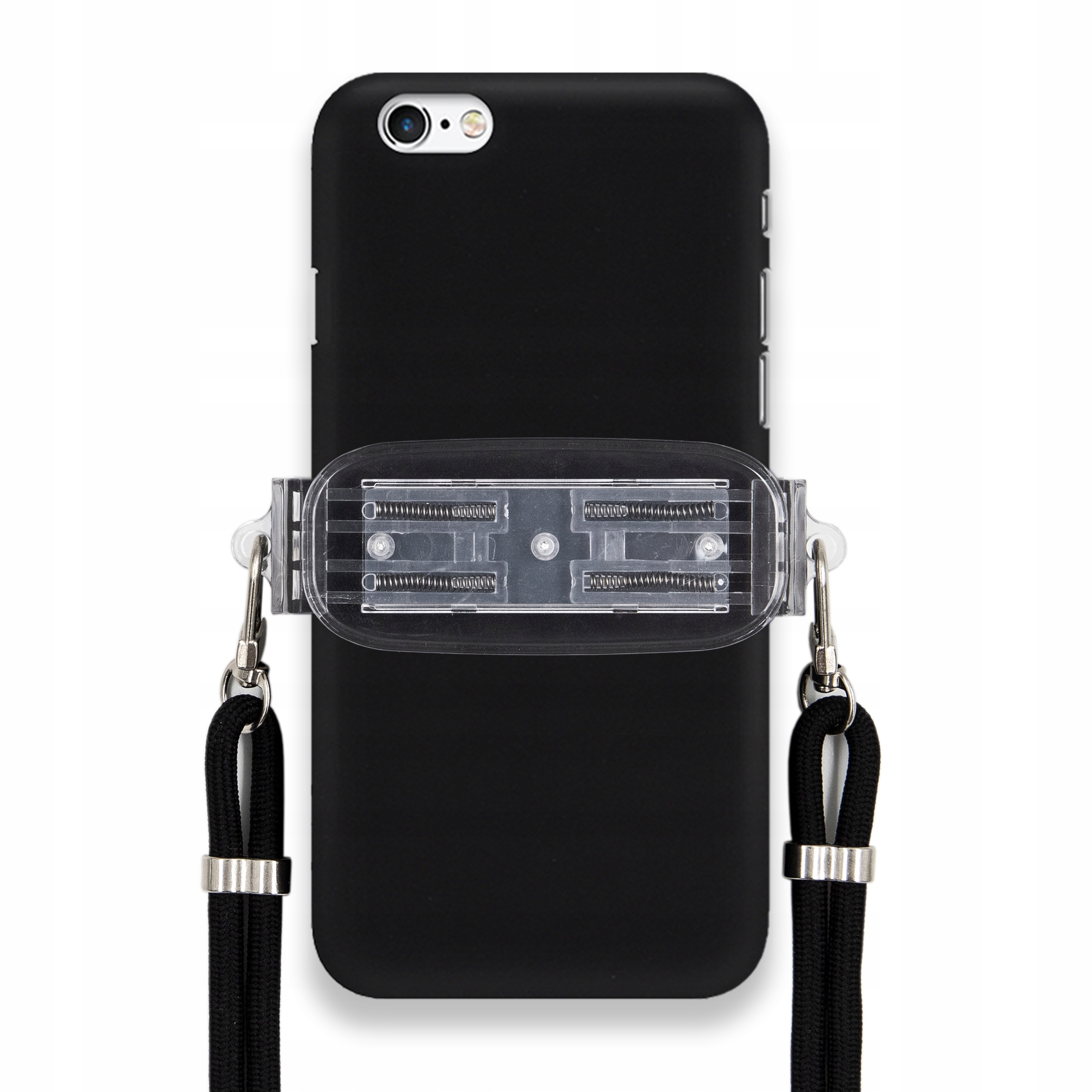 Puzdro Na Iphone 6 Plus Smooth Case Ochrana Univerzálny Držiak Čierna Šnúrka