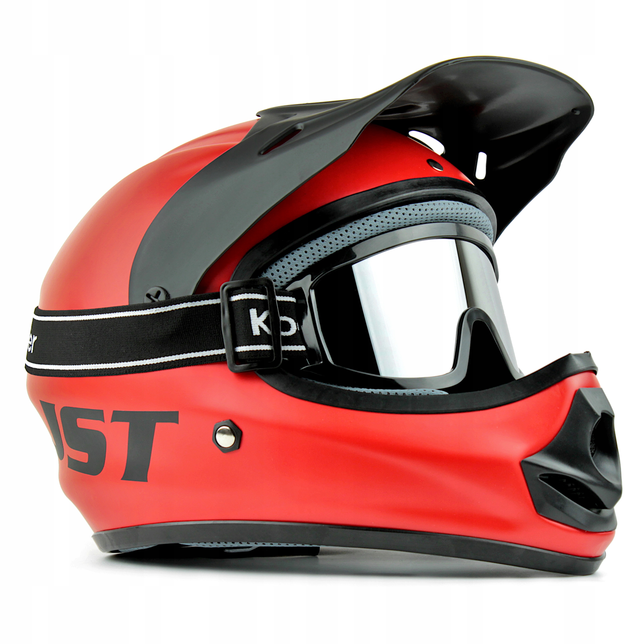 

Kask Dziecięcy Jst Cross Enduro Czerwony Xs Gogle