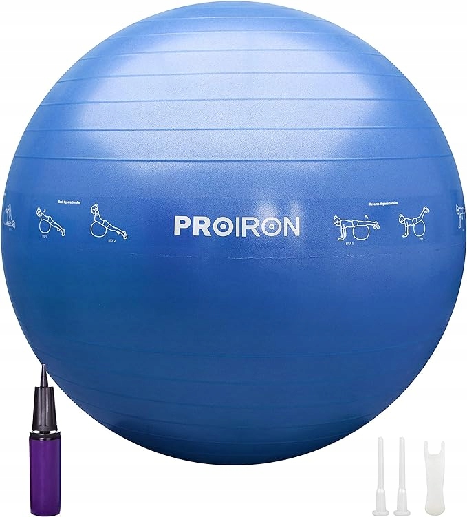 Proiron Piłka gimnastyczna fitness z pompką 55 cm mocna