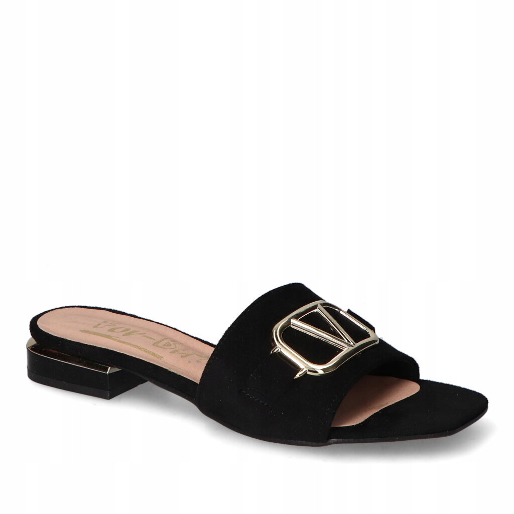 Nazouváky For-But 082/O Černý semiš 39