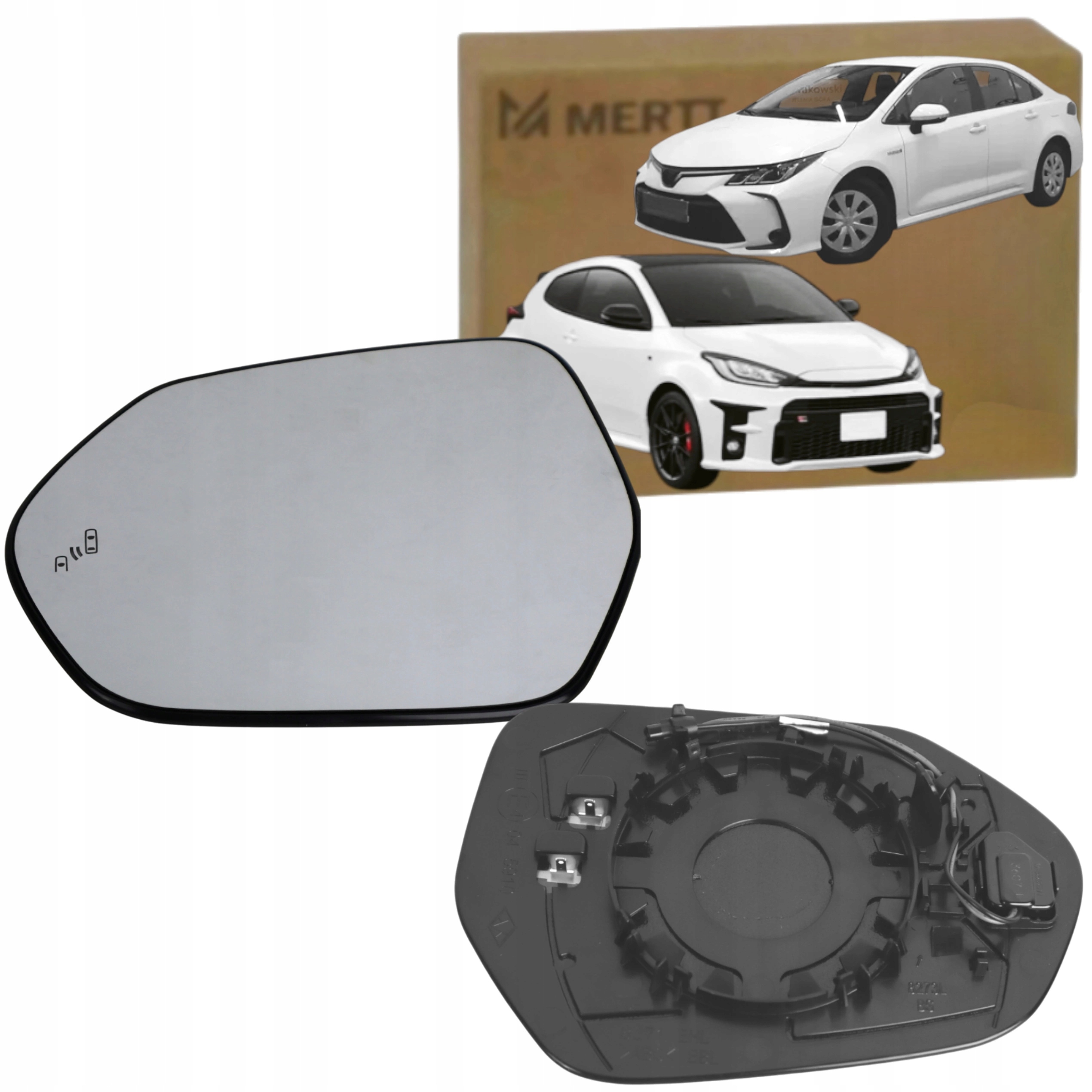 Toyota Corolla E21 18+ Yaris Vložka Sklo Zrcátka Levá Asistentka Vyhřívání