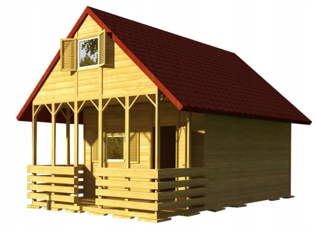 DOMEK LETNISKOWY DREWNIANY CAŁOROCZNY 3m/3m 15mm Producent inna