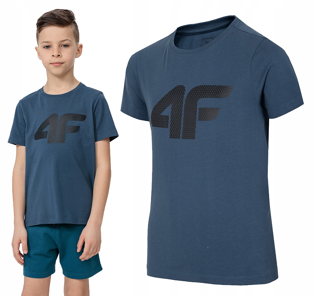 

4F T-shirt Chłopięcy Z Nadrukiem Bawełna JTSM002