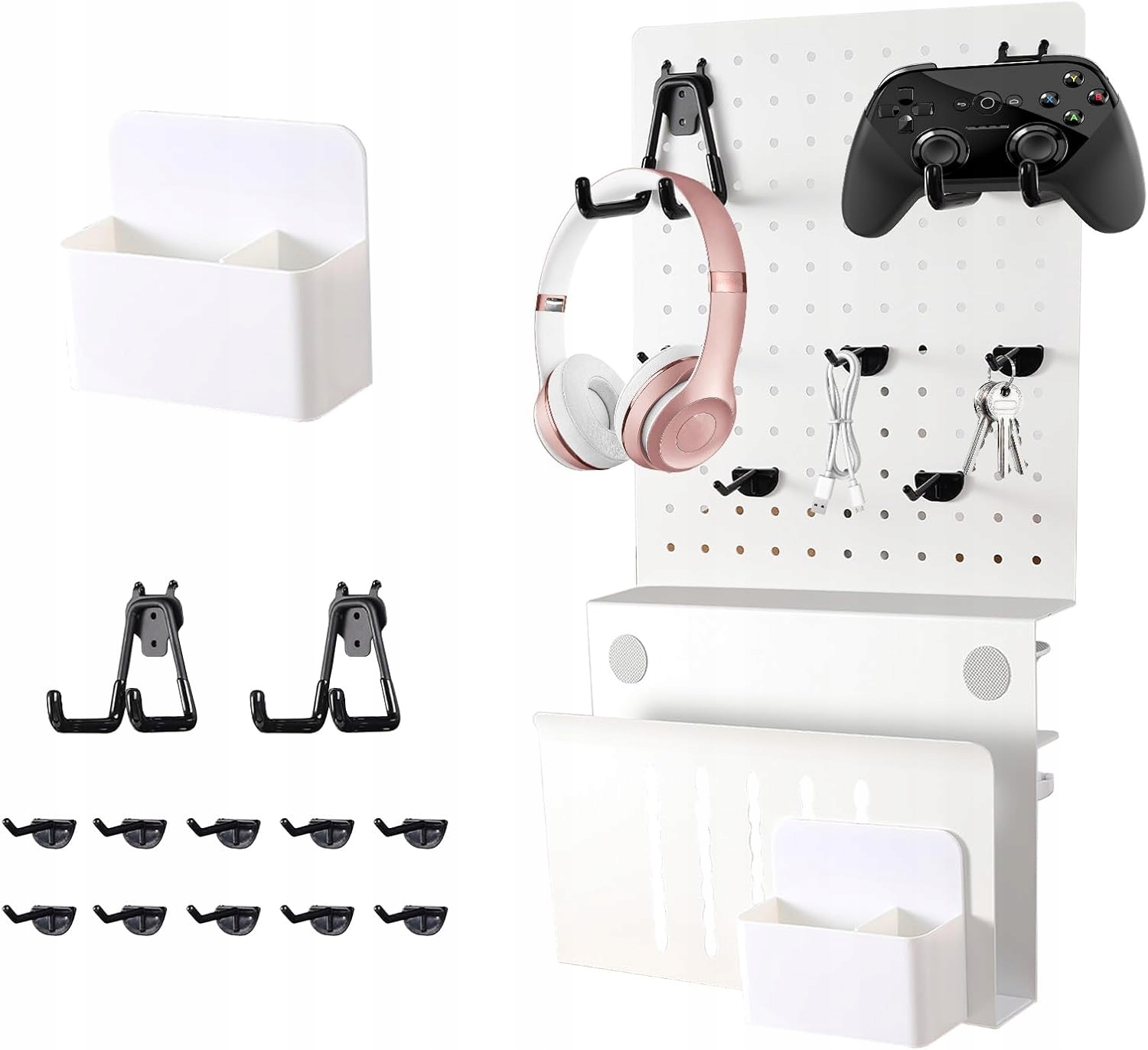 Držák na notebook připevněný k pracovní desce, nastavitelný, věšák, úložný prostor