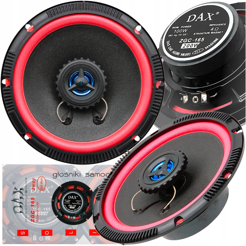 GŁOŚNIKI SAMOCHODOWE DAX DO OPEL CORSA 2006 PRZÓD Stan opakowania oryginalne