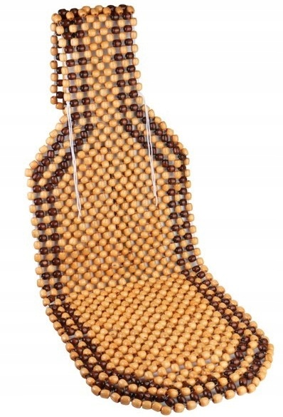 Mata Koralikowa Na Fotel Siedzenie Koraliki Do Auta Samochodu Jasne Miodowe