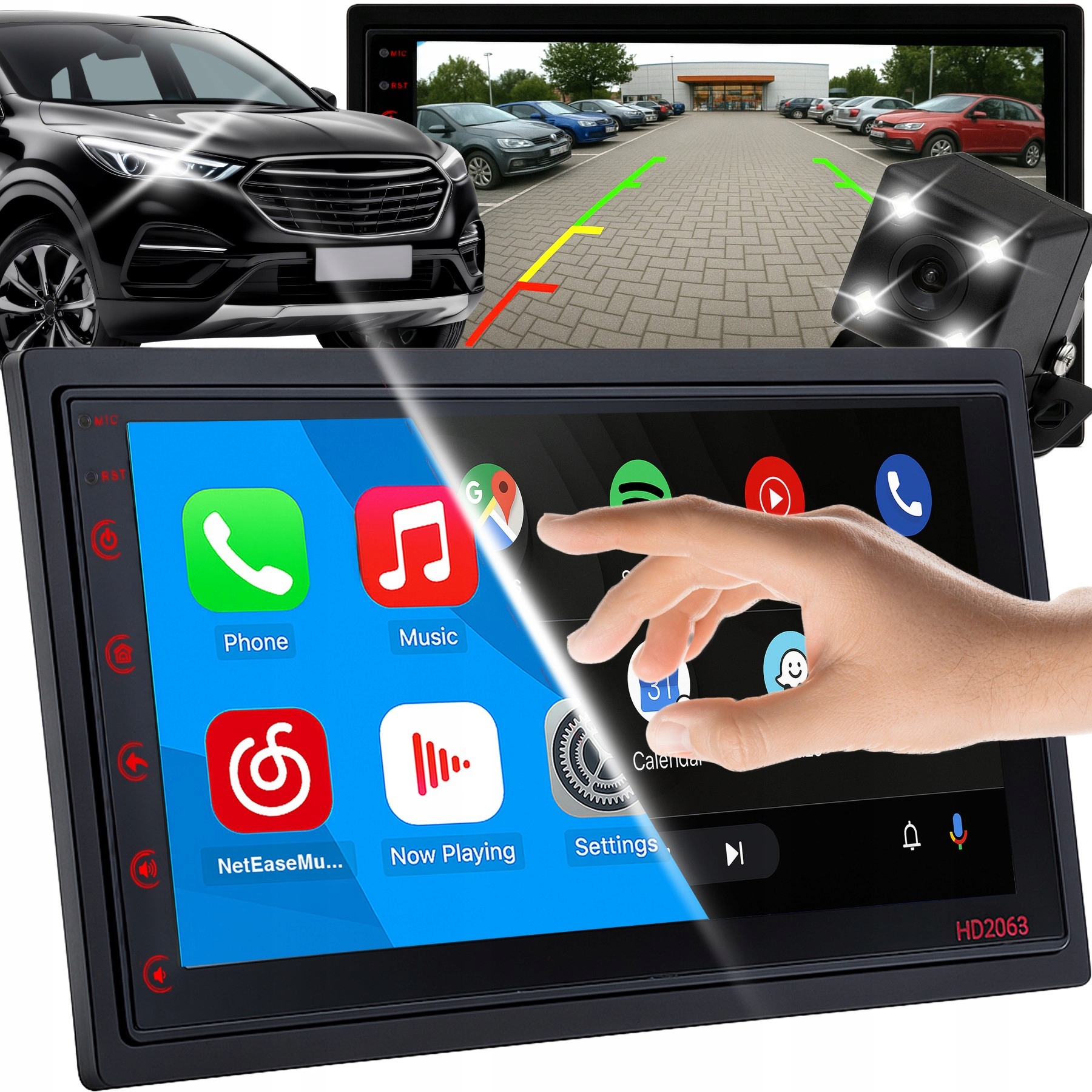 Autorádio Android 7" Gps Wifi Carplay Apple Car Cúvacia Kamera