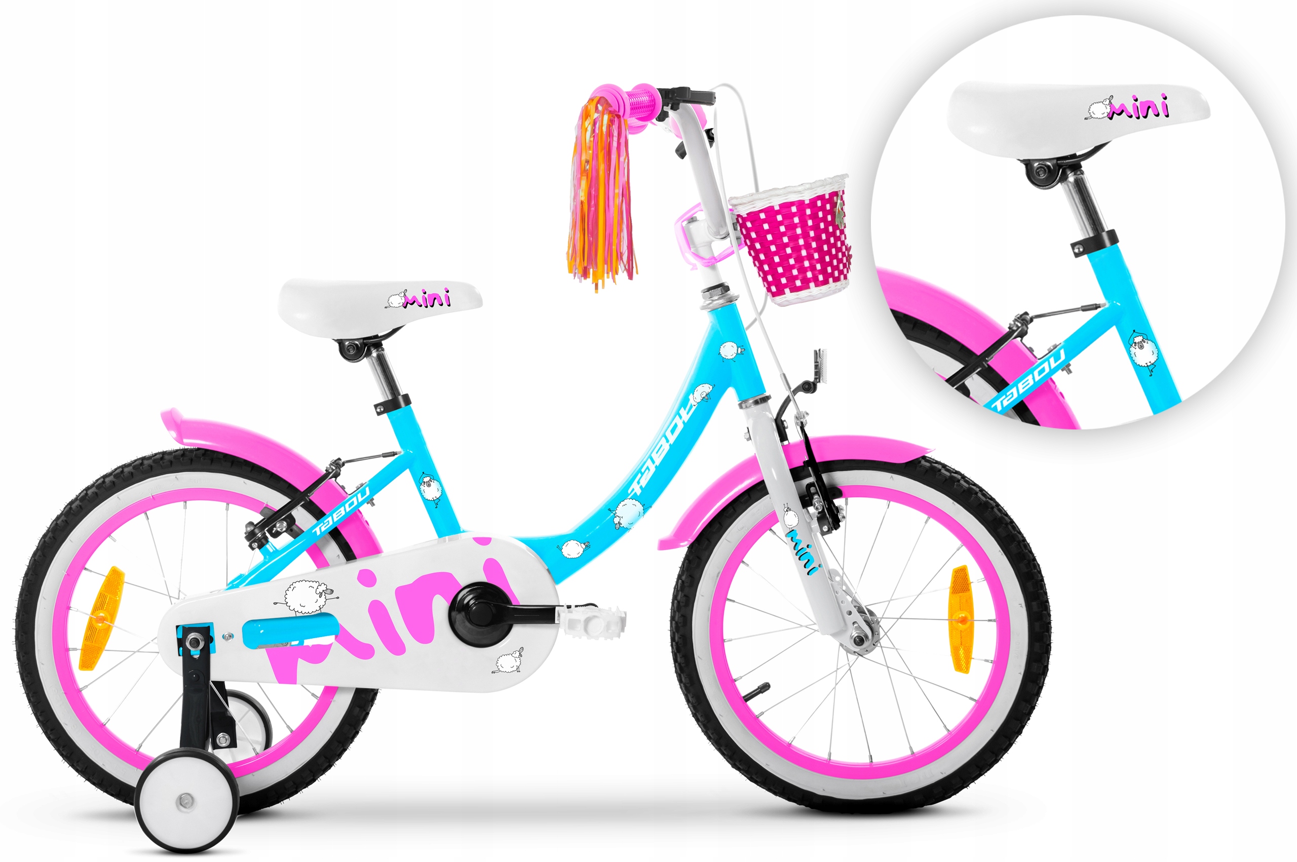 Rower dziecięcy 20" Tabou Mini Alu niebieski różowy R25