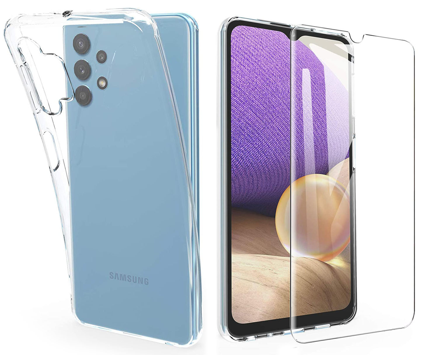 

Etui do Samsung Galaxy A32 5G Przezroczyste+szkło