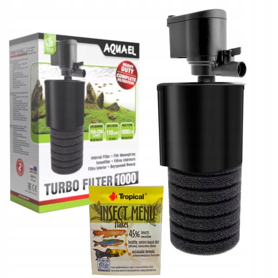 Levně Aquael Turbo 1000 Filtr (150-250L) Dárek