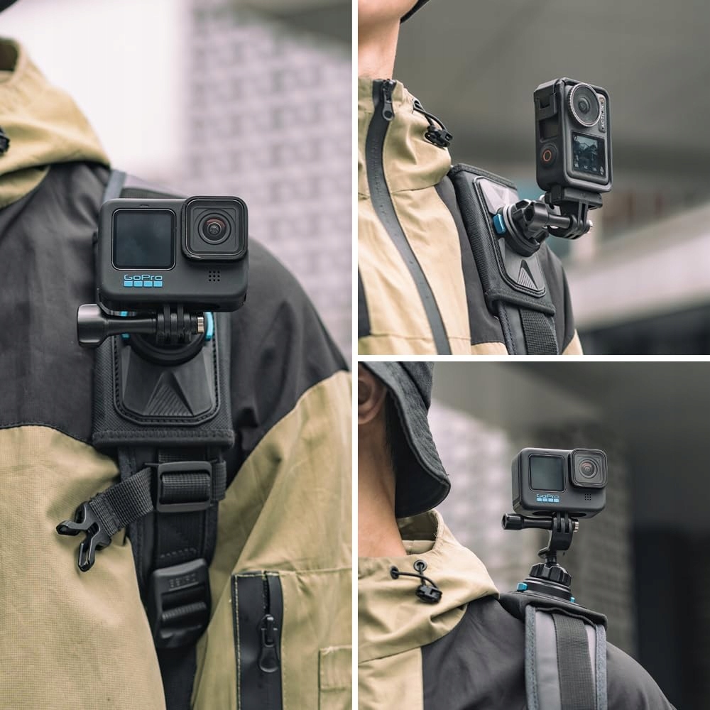 SUREWO Magnetyczny Uchwyt Na Plecak 360 Stopni Do GoPro i DJI Osmo Action — miniatura 8