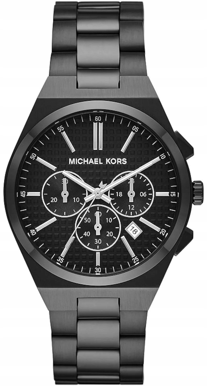 Pánské hodinky Michael Kors křemenný ciferník černý náramek černý 41 mm