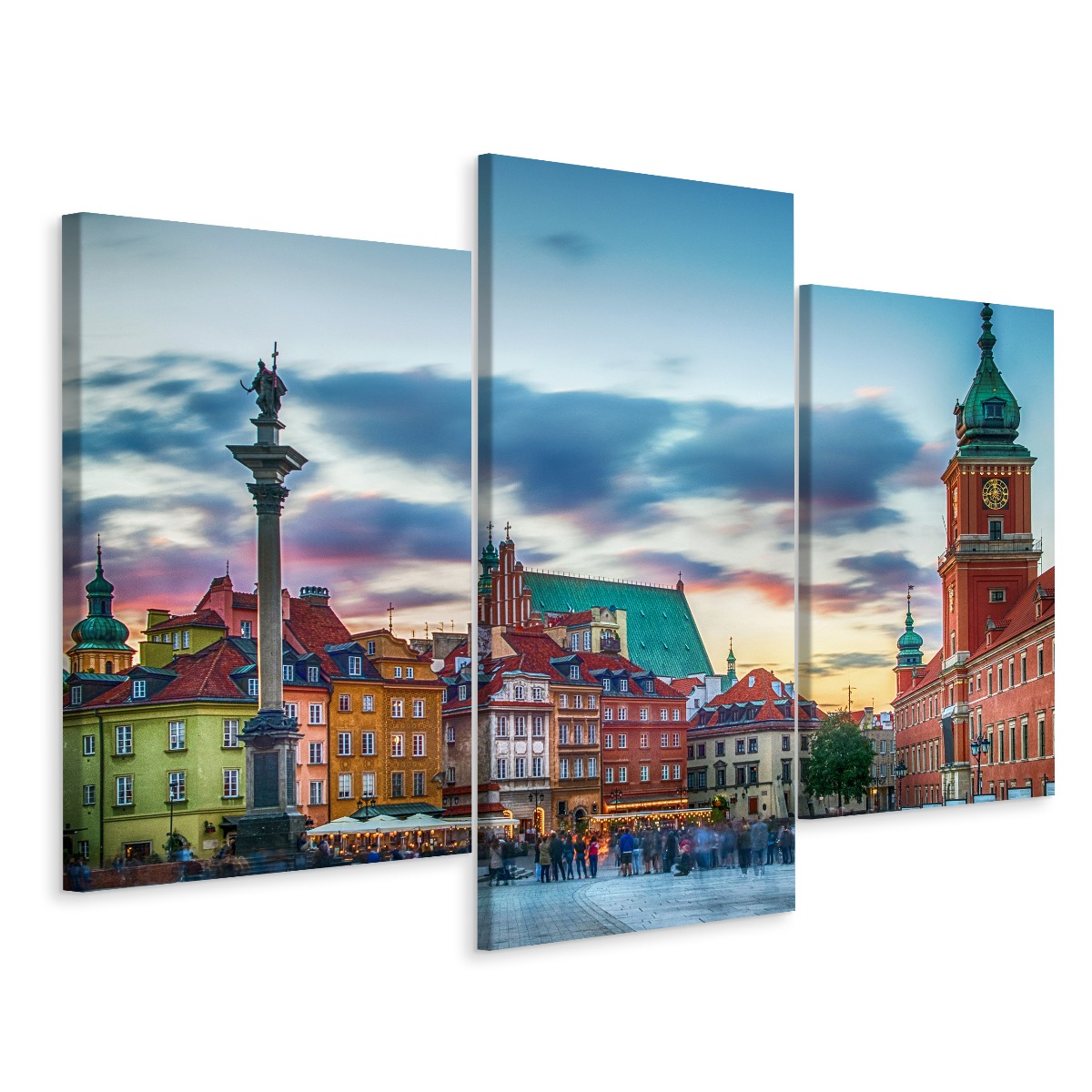 

Obraz Tryptyk Warszawa Królewski Zamek 3D 90x60