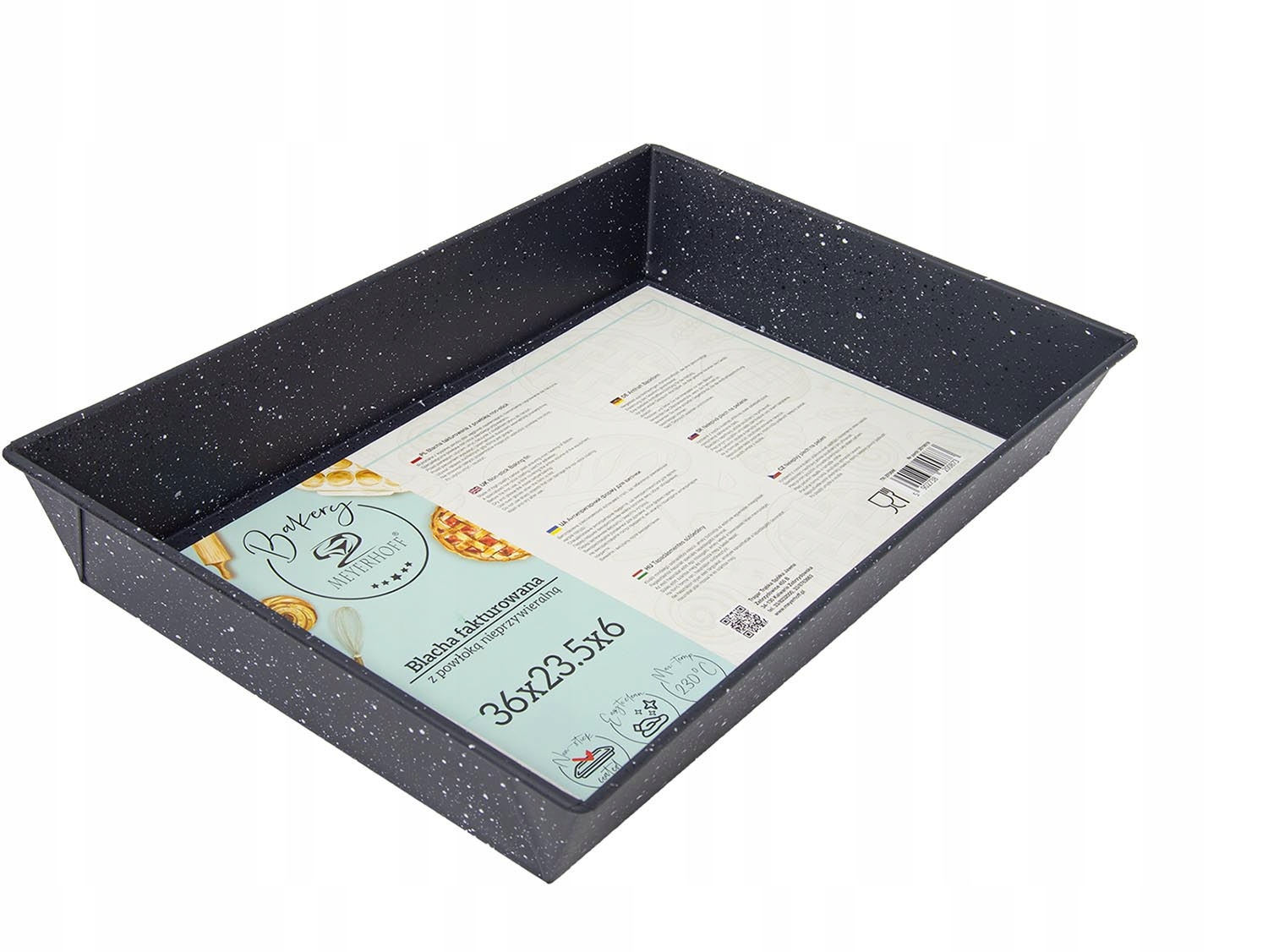 BLACHA PROSTOKĄTNA FORMA DO PIECZENIA CIASTA 36 x 23,5 CM 0873