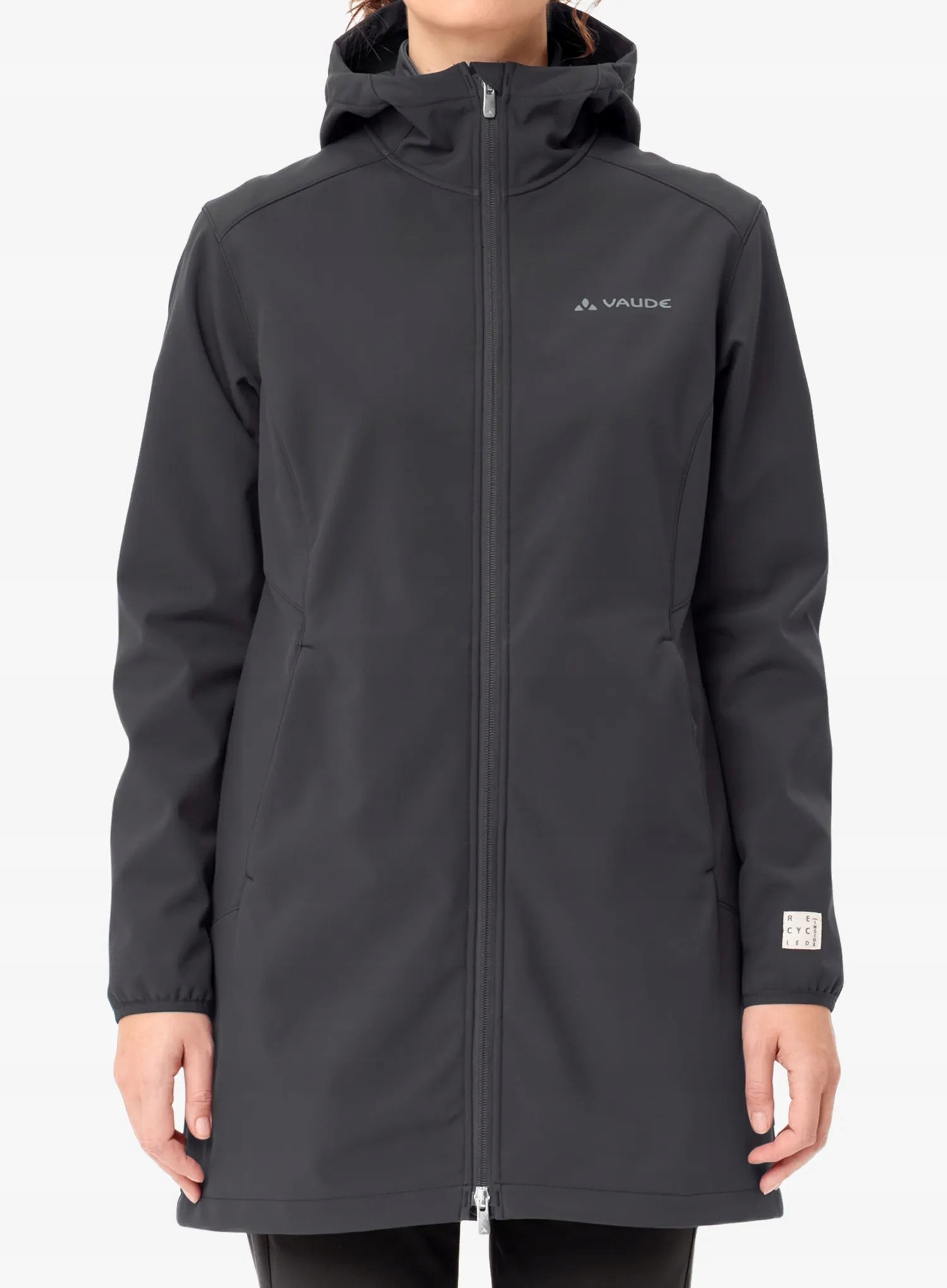 Dámská softshellová bunda Vaude Moena Softshell Parka phantom black 42 (L)