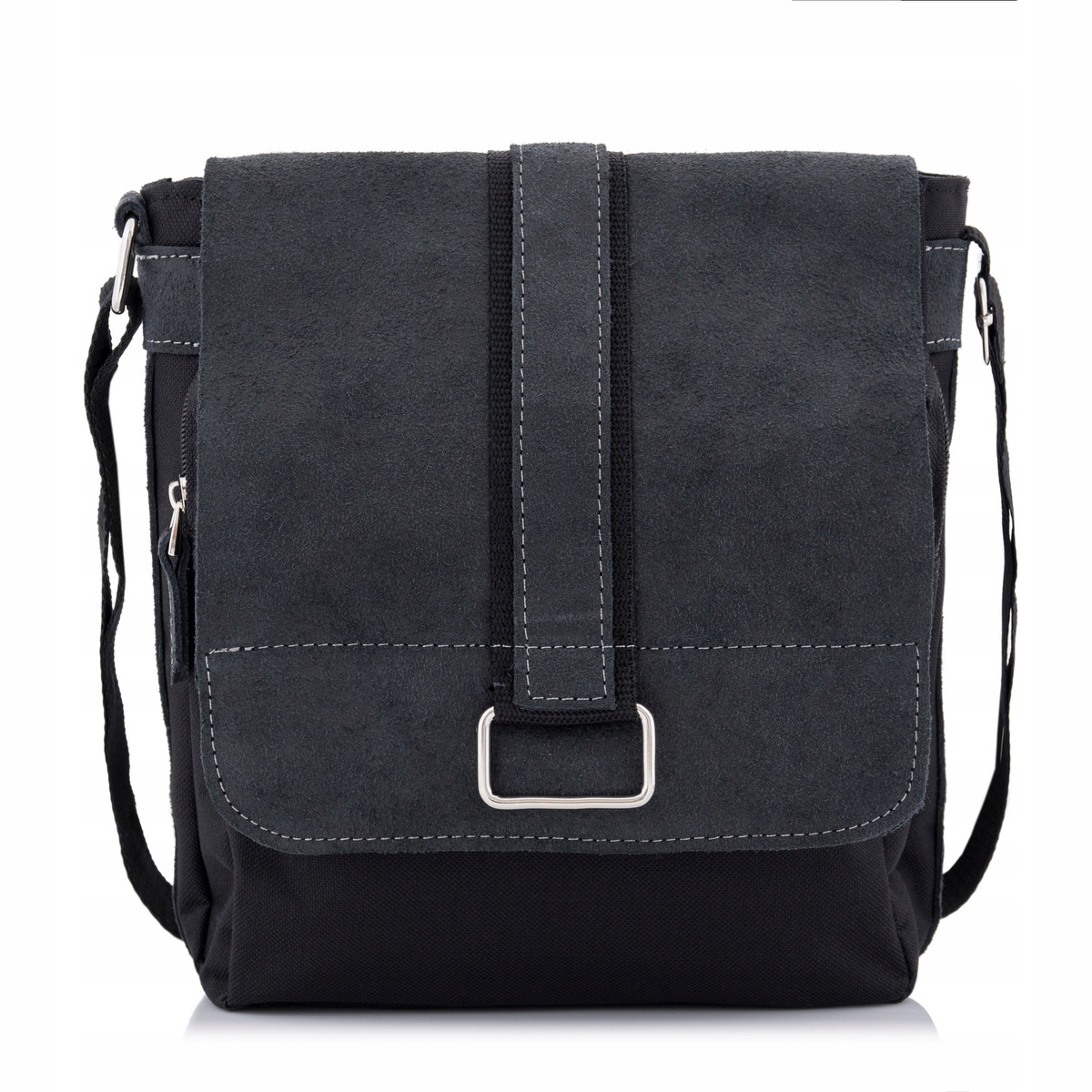 Polská černá malá Kabelka Přes Rameno pánská kožená taška přes rameno Belveder BV15