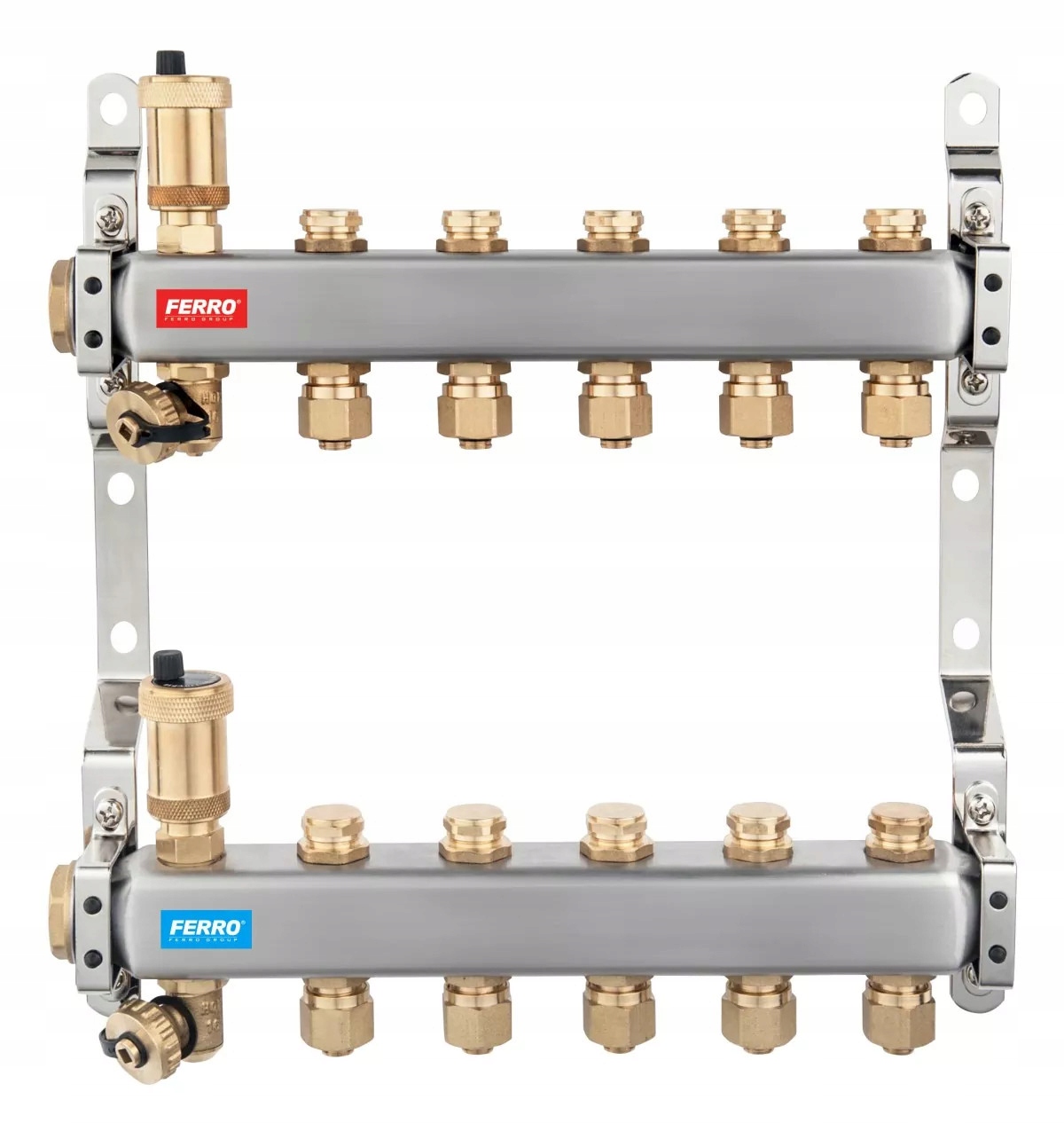 Ferro Rozdzielacz typ SN-RO 1" z zaworami odcinającymi obwody 7 sekcji