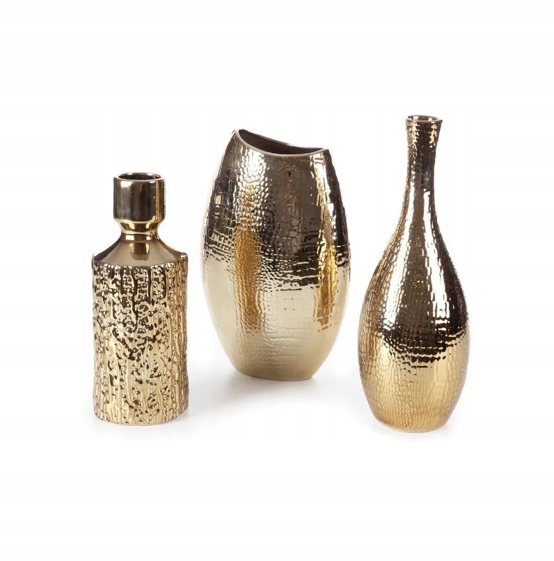 WAZON DEKORACYJNY ERNA 14X31 CM ZŁOTY Kod producenta 403438