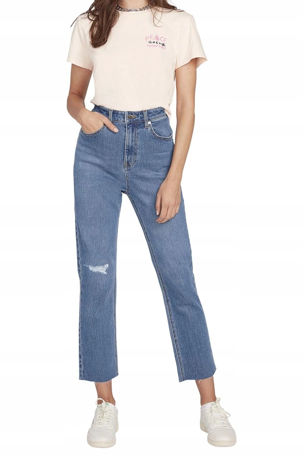 Dámské džínové kalhoty s vysokým pasem Volcom, módní džínovina, velikost vel.