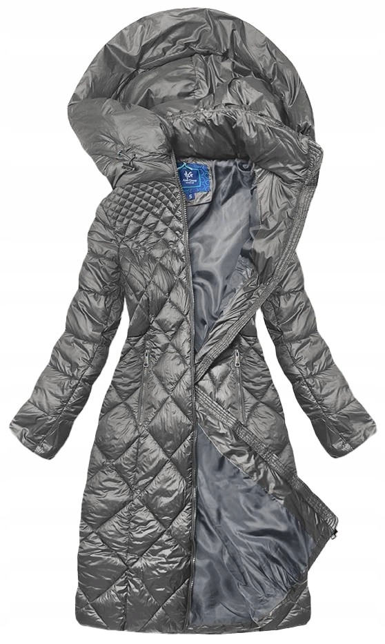 Prošívaná Dámská Bunda AG1-J9082 Šedá M (38)