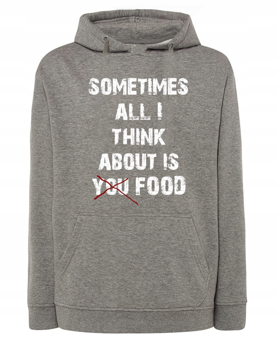 Mikina s vtipným potiskem Jídlo Think about vel. L