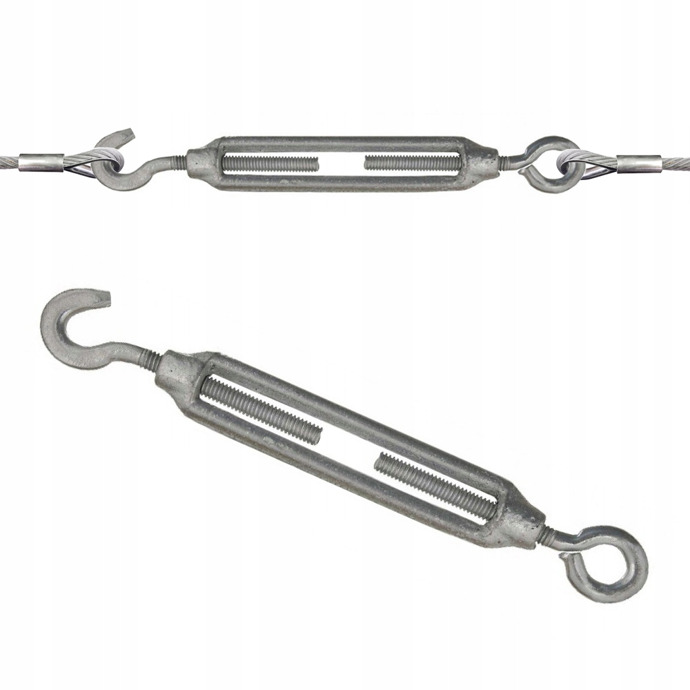 ŚRUBA RZYMSKA NACIĄG ŚRUBOWY ŚREDNICA 8MM HAK- OKO